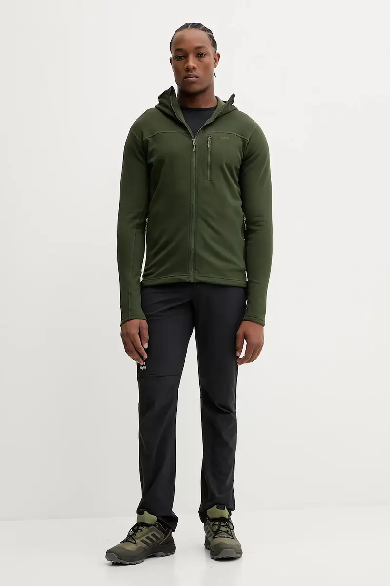 felpa outdoor Rosson colore verde con cappuccio 607605 miniatura 2