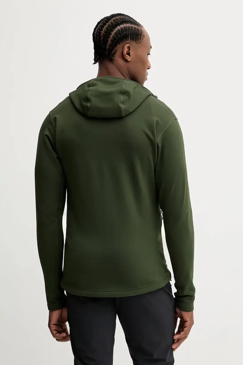felpa outdoor Rosson colore verde con cappuccio 607605 miniatura 3