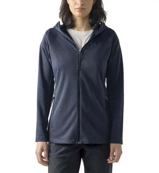 Korp Mid Hood W - felpa in pile - donna Blue