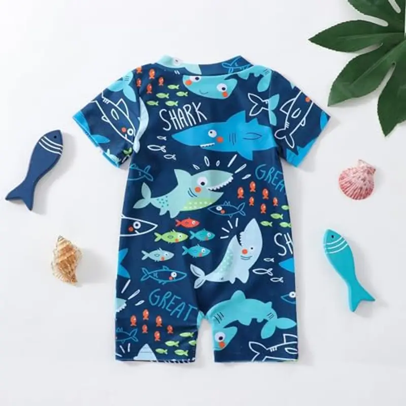 HAGOT Costume da Bagno per Neonato, Costume da Bagno per Neonato, Costume da Bagno Intero con Cerniera perBambini, Protezione Solare Costumi da Bagno da Spiaggia miniatura 2