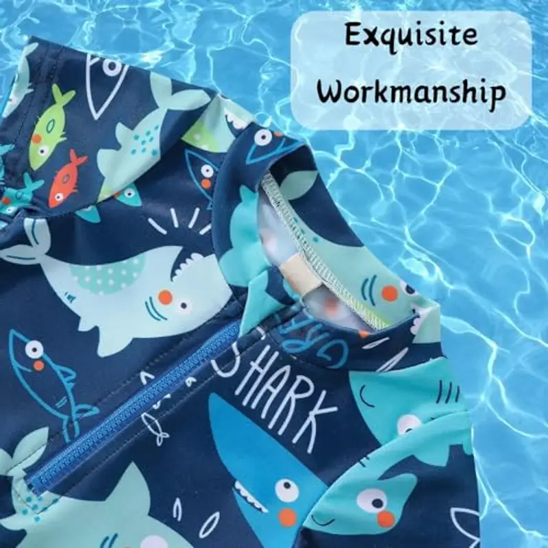 HAGOT Costume da Bagno per Neonato, Costume da Bagno per Neonato, Costume da Bagno Intero con Cerniera perBambini, Protezione Solare Costumi da Bagno da Spiaggia miniatura 3