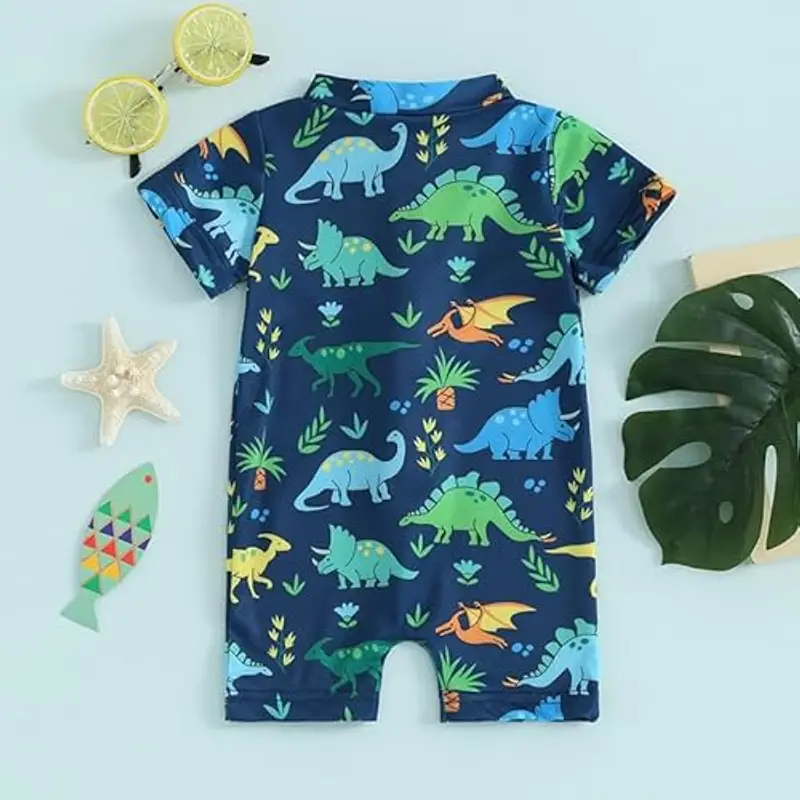 HAGOT Costume da Bagno per Neonato, Costume da Bagno per Neonato, Costume da Bagno Intero con Cerniera perBambini, Protezione Solare Costumi da Bagno da Spiaggia miniatura 2