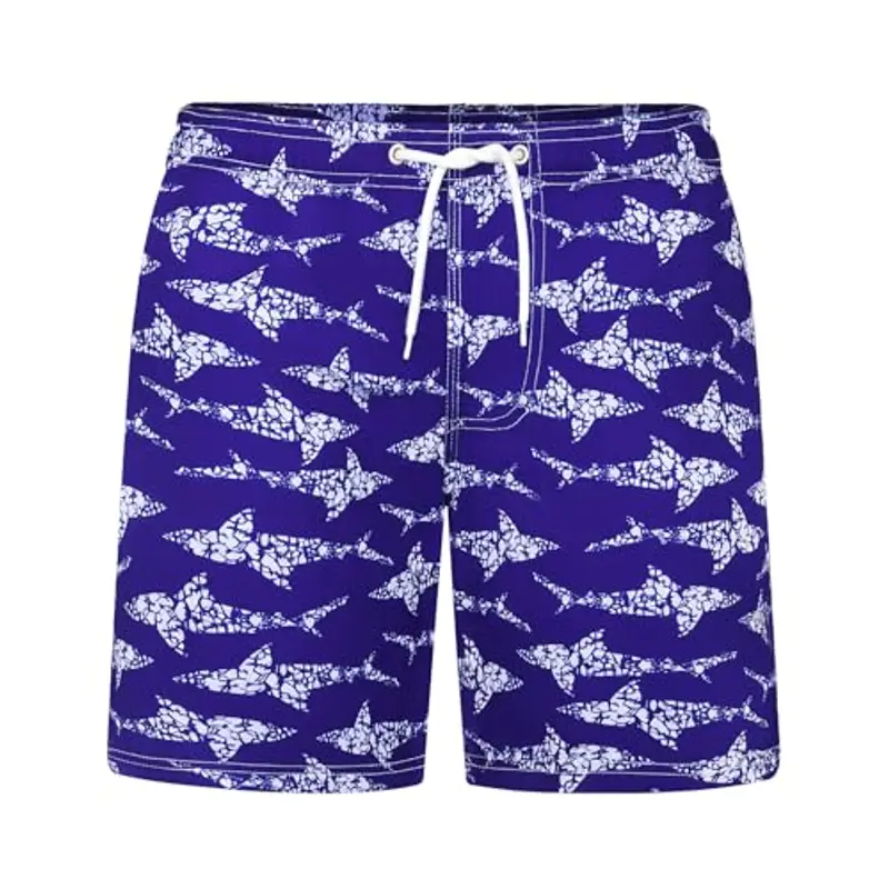 HAGOT Costumi Bagno per Ragazzi, Pantaloncini da Spiaggia per Bambini, Pantaloncini da Bagno ad Asciugatura Rapida per Ragazzi, Pantaloncini da Bagno Sportivi da Corsa, età 13-14 Anni