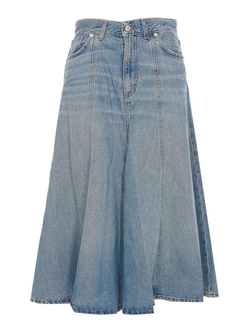 Gonna in denim ionico serenitÃ Blu