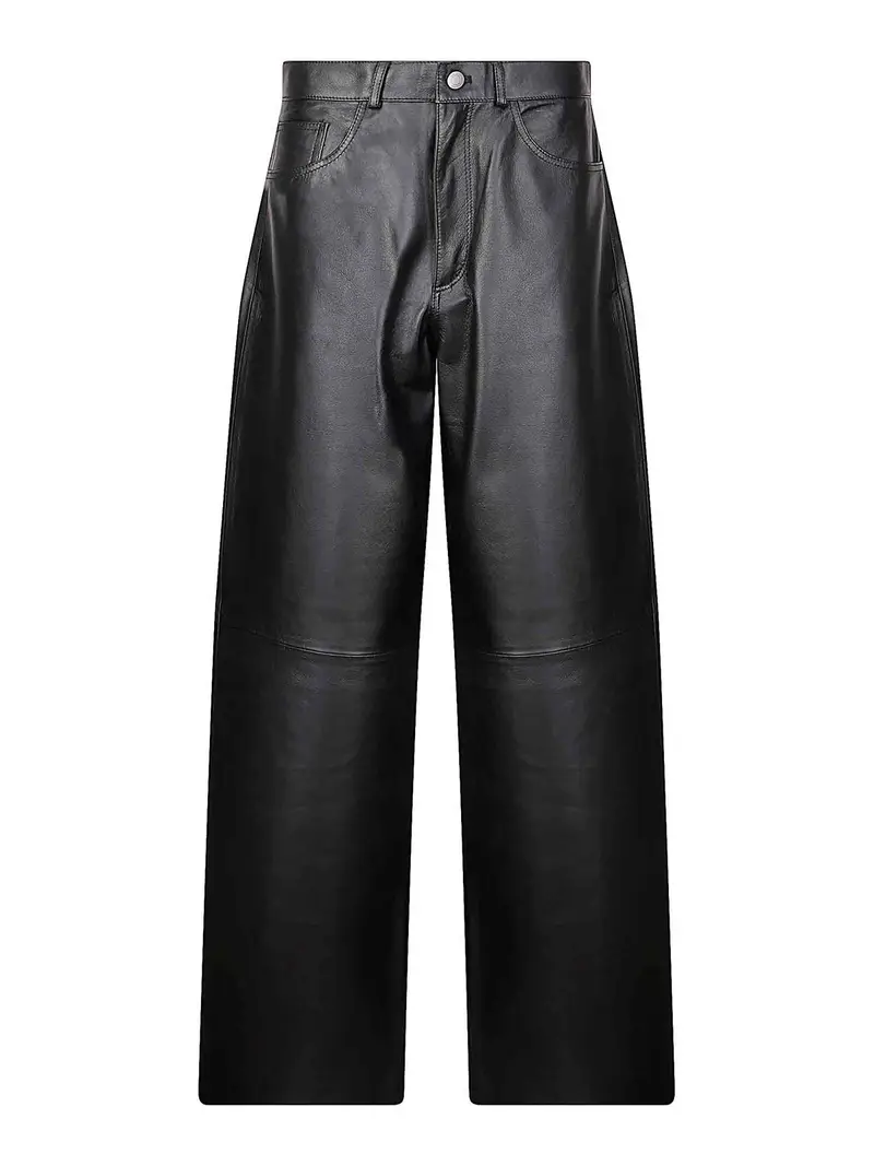 Pantaloni in pelle Nero