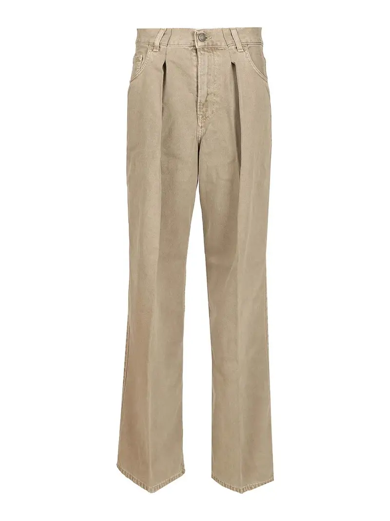 Pantaloni Soft Ecru Beige