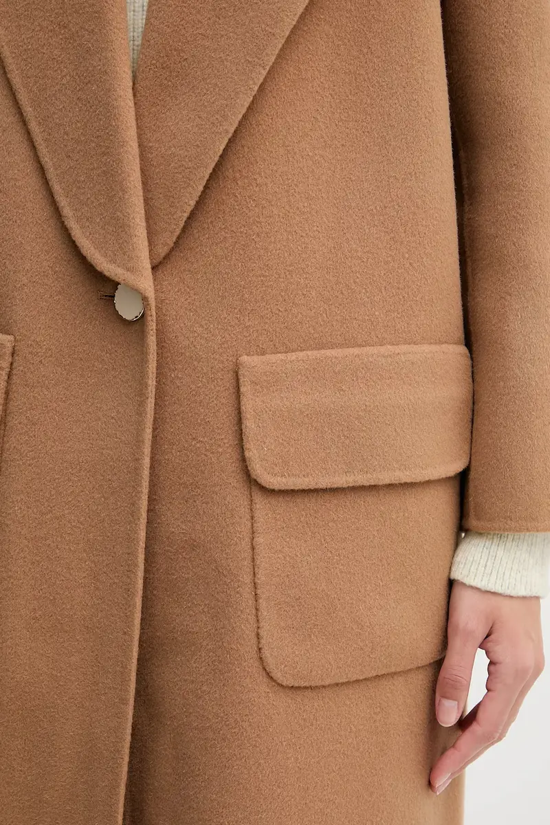 cappotto in lana colore marrone 58MC742A miniatura 5