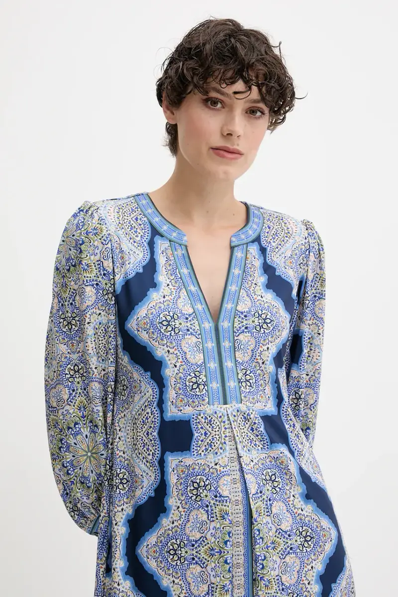 vestito colore blu navy 56TV652A miniatura 4