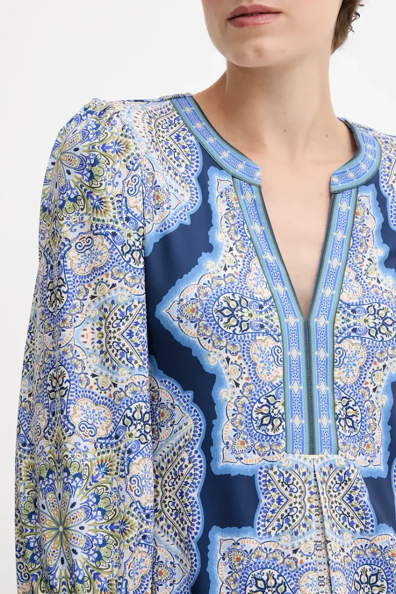 vestito colore blu navy 56TV652A miniatura 5