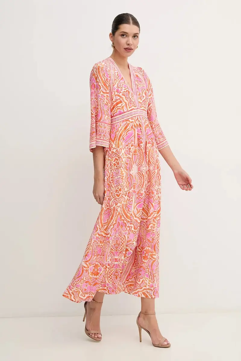 vestito con aggiunta di seta Abby colore arancione 4YYU672A