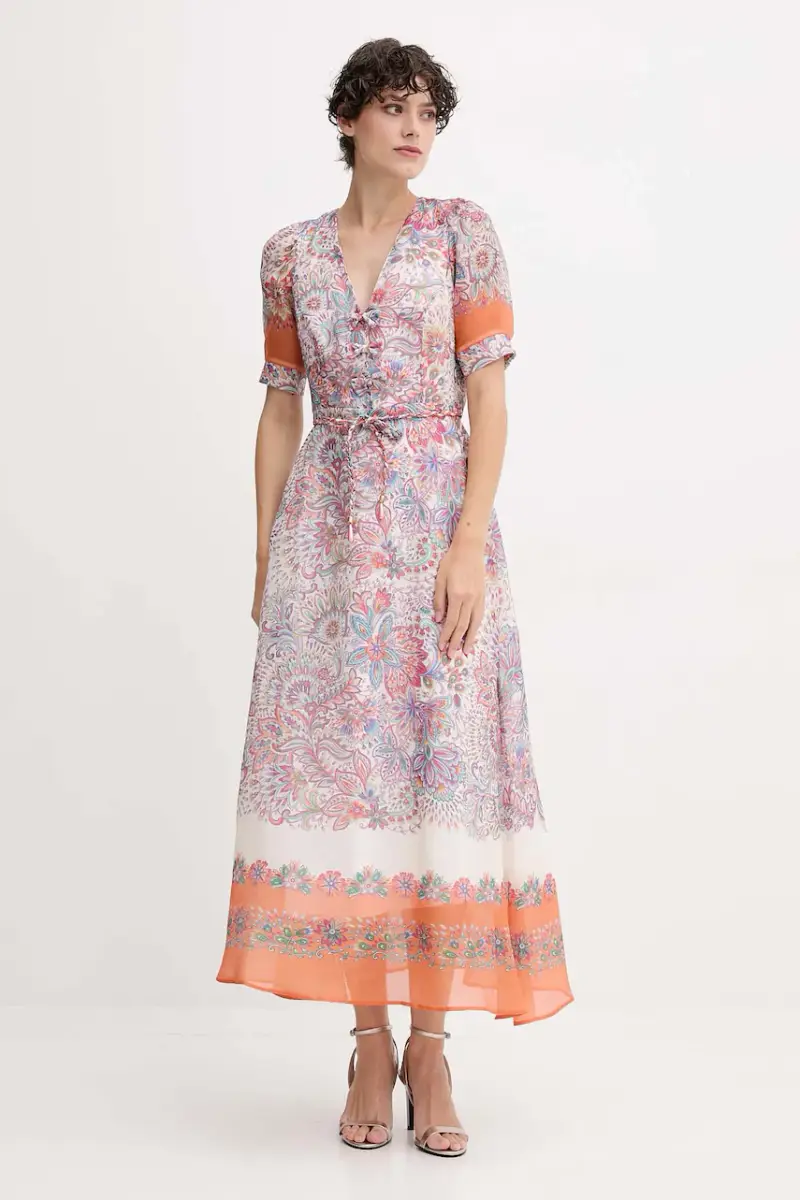 vestito con seta colore bianco 55AL612M