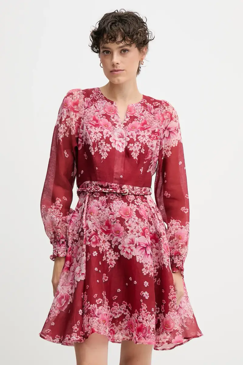 vestito con seta colore granata 58YZ670A