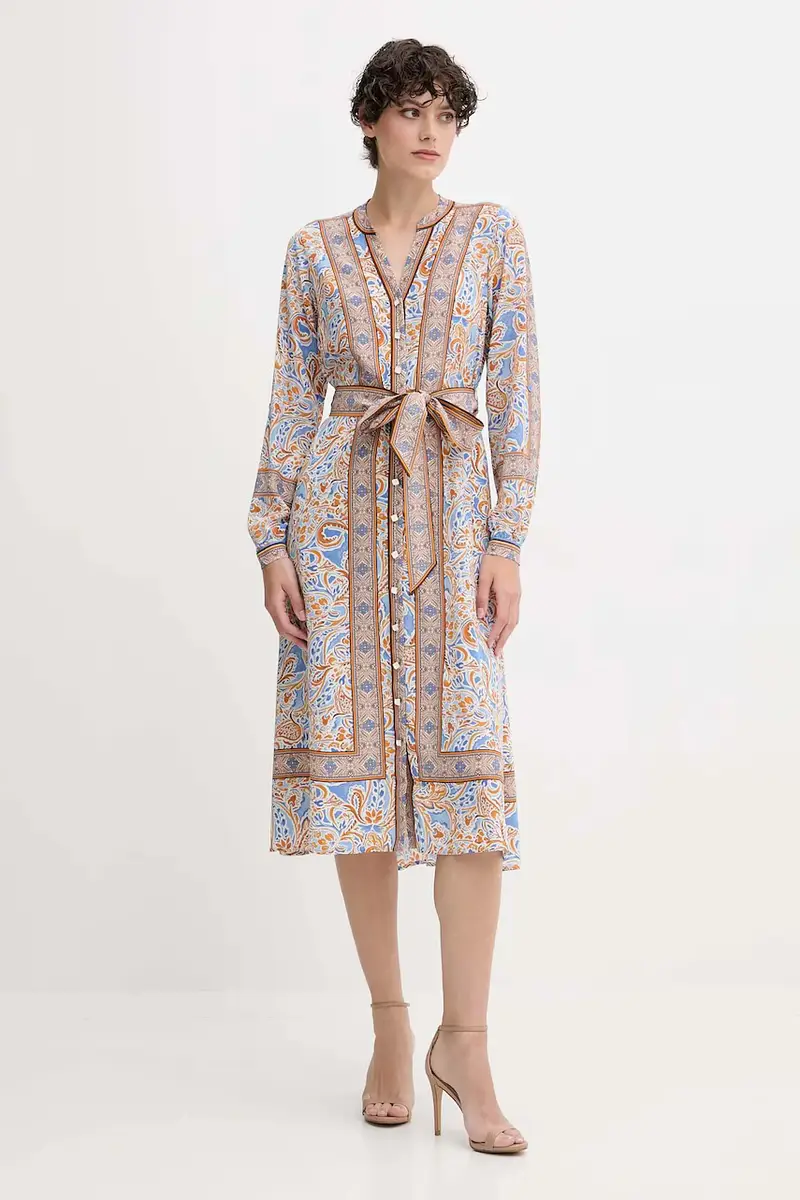 vestito in seta colore blu 56CT620A