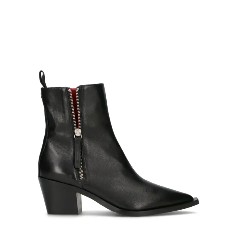 Tronchetto donna nero in pelle Vario