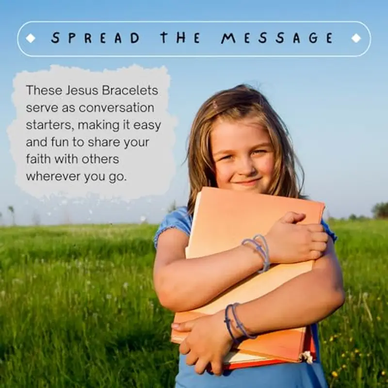 HALUKAKAH 5 Bracciali con Croce di Gesù per Ragazzi - Condividi La Fede! | Legame Familiare, Regali Cattolici, Bracciali di Squadra | Silicone Ecologico, Design USA | Nebbia Divina | Taglia S 17cm miniatura 2