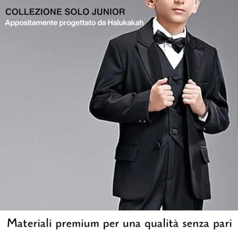 HALUKAKAH Bambini ? Jazz Junior ? Ragazzi Vera Pelle Treccia Fatta a Mano Nero Mix Rosso Bracciale 6-12 Anni. Titanio Smerigliata Chiusura Magnetica Taglia Regolabile 18-19.5cm con Confezione Regalo miniatura 3