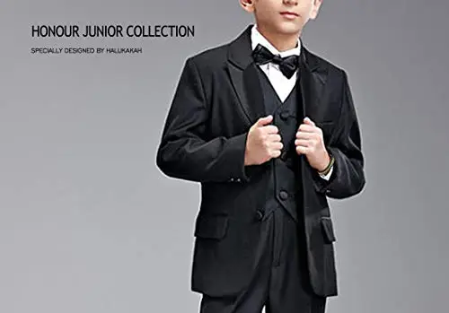 HALUKAKAH Ragazzi Bambini Braccialetto Pelle ● Onore d'oro ● 6-12 anni.Catena in Titanio Chiusura Magnetica miniatura 3