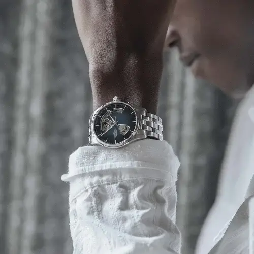 Orologio Uomo Hamilton Jazzmaster Open Heart Auto H32675140 miniatura 3