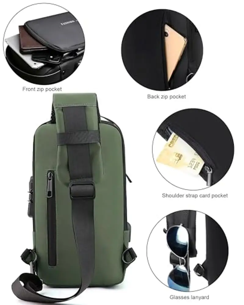 HAN-LBG Borsa a tracolla Verde 2420133 miniatura 3