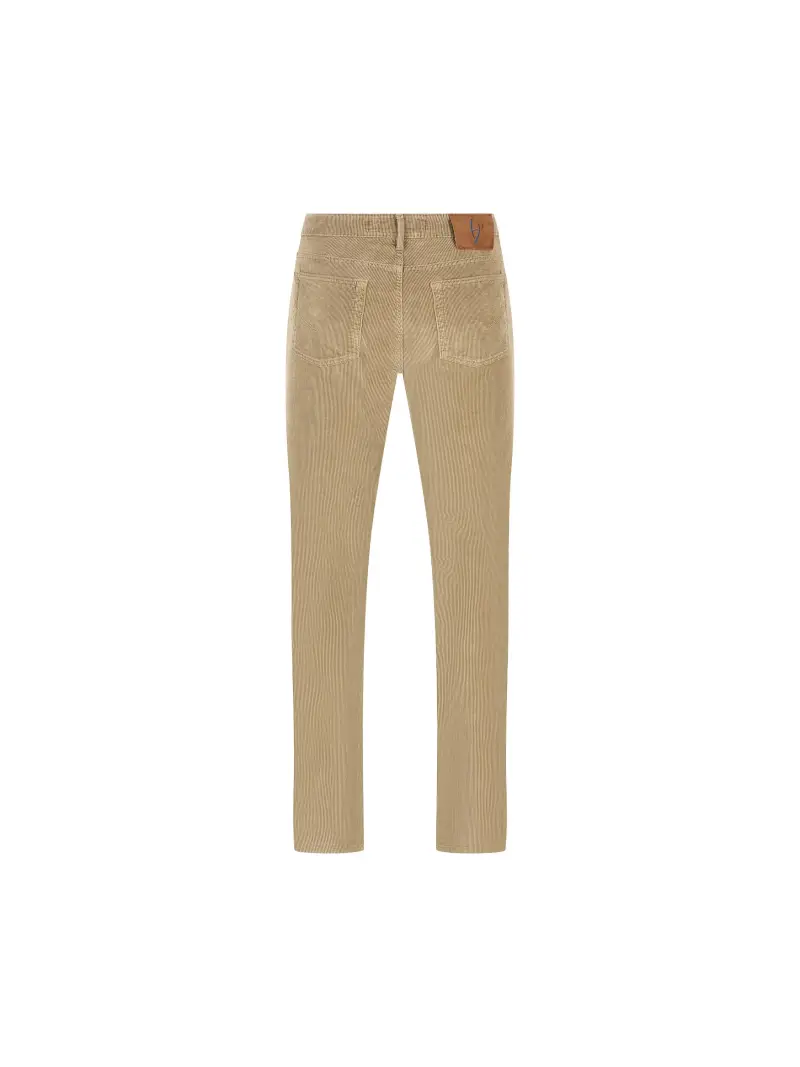 Pantalone In Velluto Ravello BEIGE miniatura 2