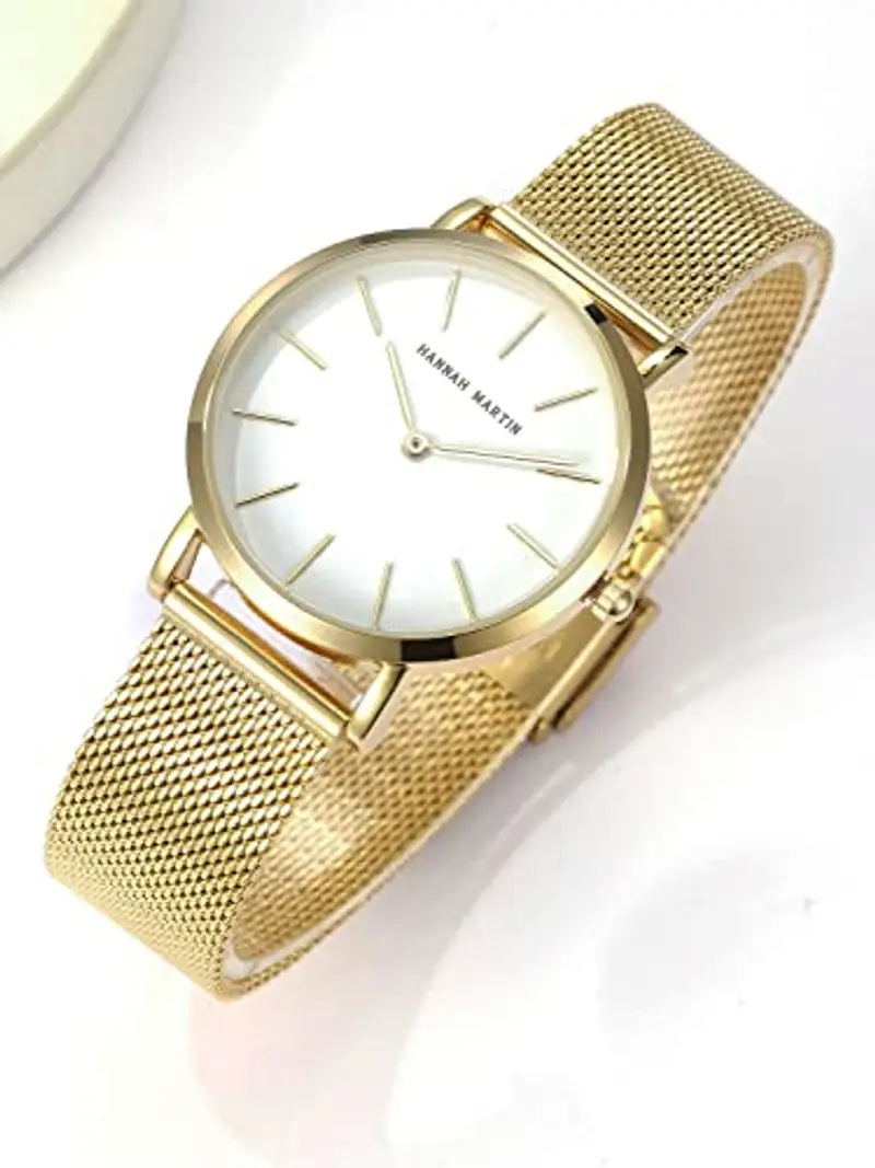 HANNAH MARTIN Orologio da Polso Donna Ultra Sottile Quarzo Acciaio Inossidabile miniatura 2