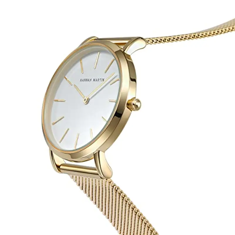 HANNAH MARTIN Orologio da Polso Donna Ultra Sottile Quarzo Acciaio Inossidabile miniatura 3