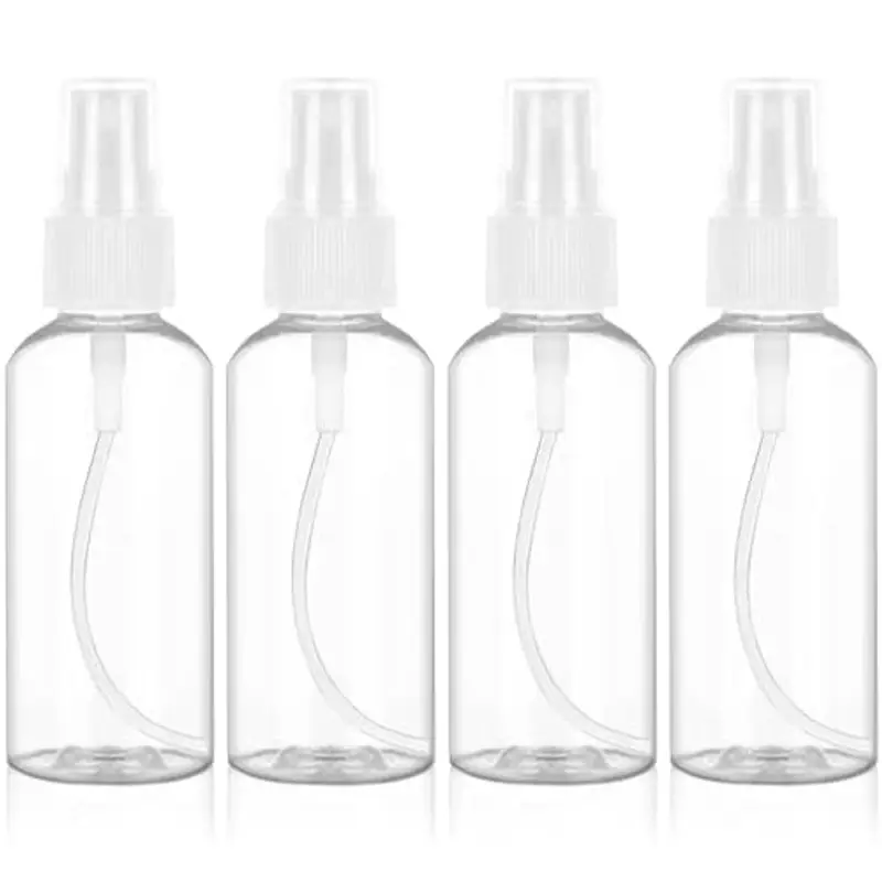 Hanyousheng 4 Pezzi Flaconi Spray, 50ml Bottiglia Spray, Flacone Spray Vuoto, Plastica Trasparente Flacone Spray, Bottiglia Spray Vuota, per Liquido Viaggio Cosmetico,Trasparente