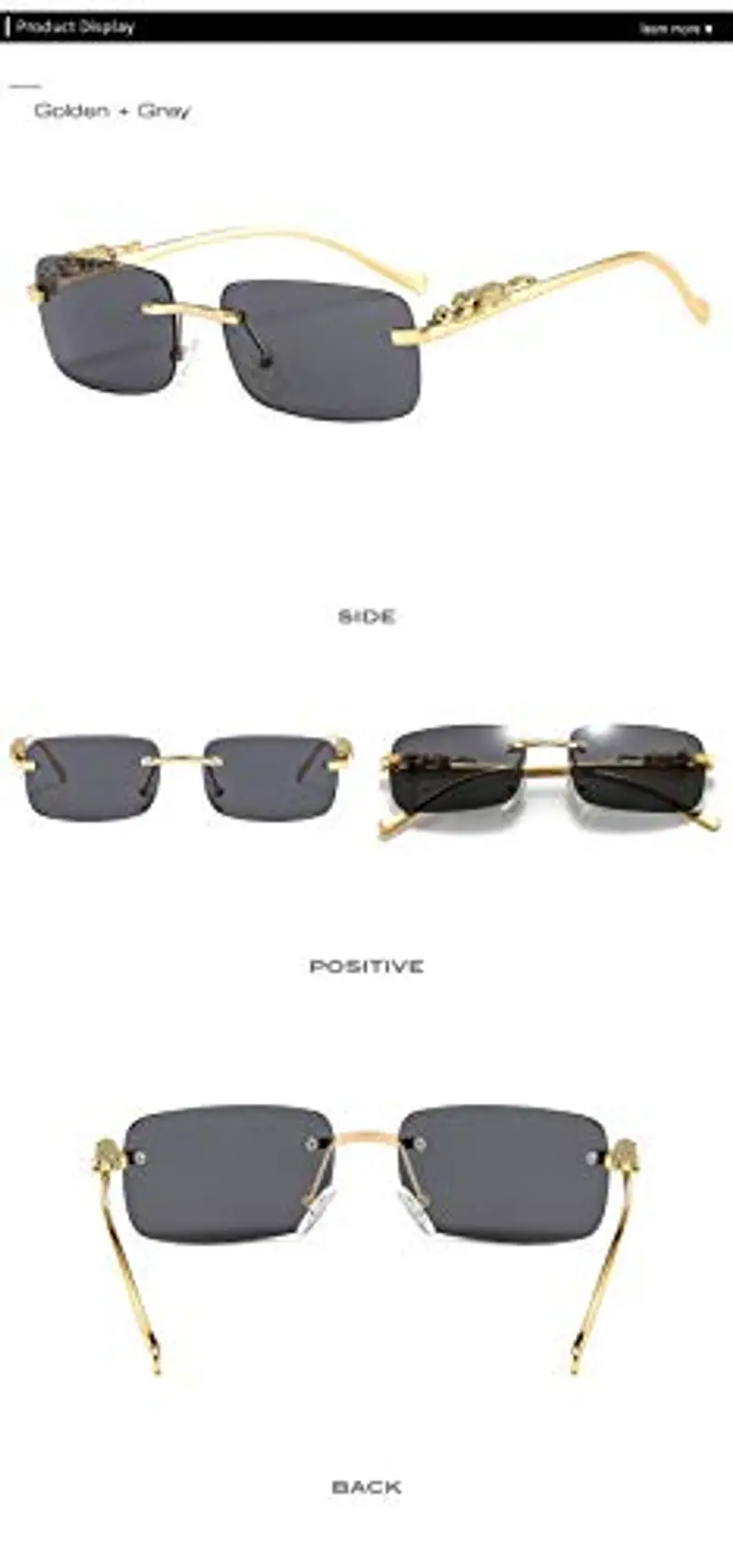 HAOMAO Occhiali da sole Uomo Grigio 1603796 miniatura 3