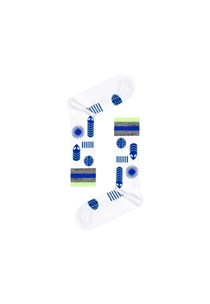 Space Creatures Crew Sock - 36-40 / Bianco
