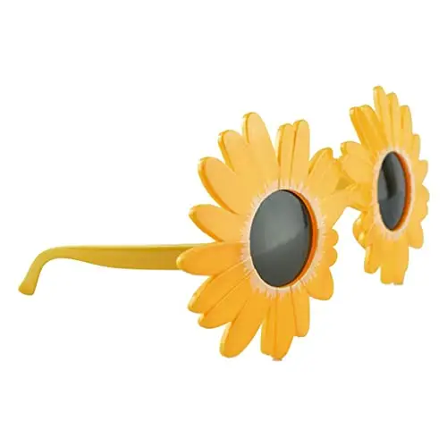 harayaa Occhiali Da Sole Girasoli Shade Ragazze Occhiali Da Sole Occhiali Da Festa, Giallo, 16x13cm