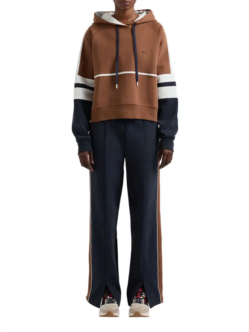 felpa cappuccio harmont & blaine da donna - marrone