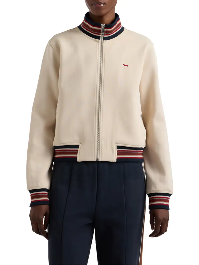 felpa zip harmont & blaine da donna - beige