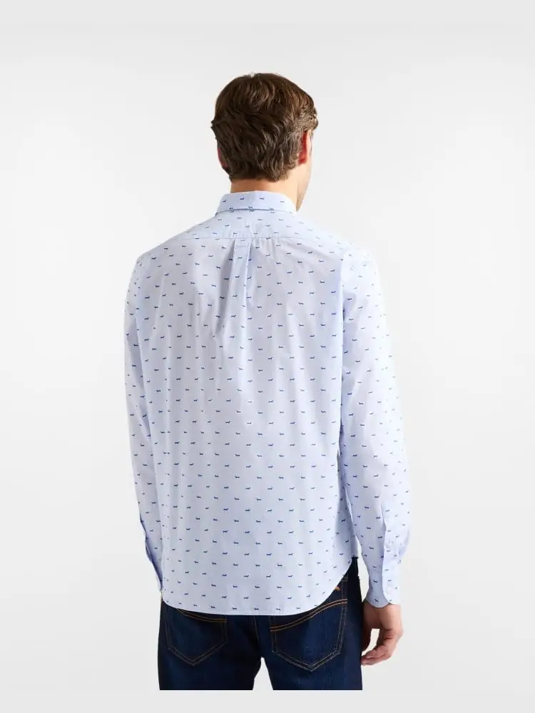 camicia celeste uomo all over miniatura 2