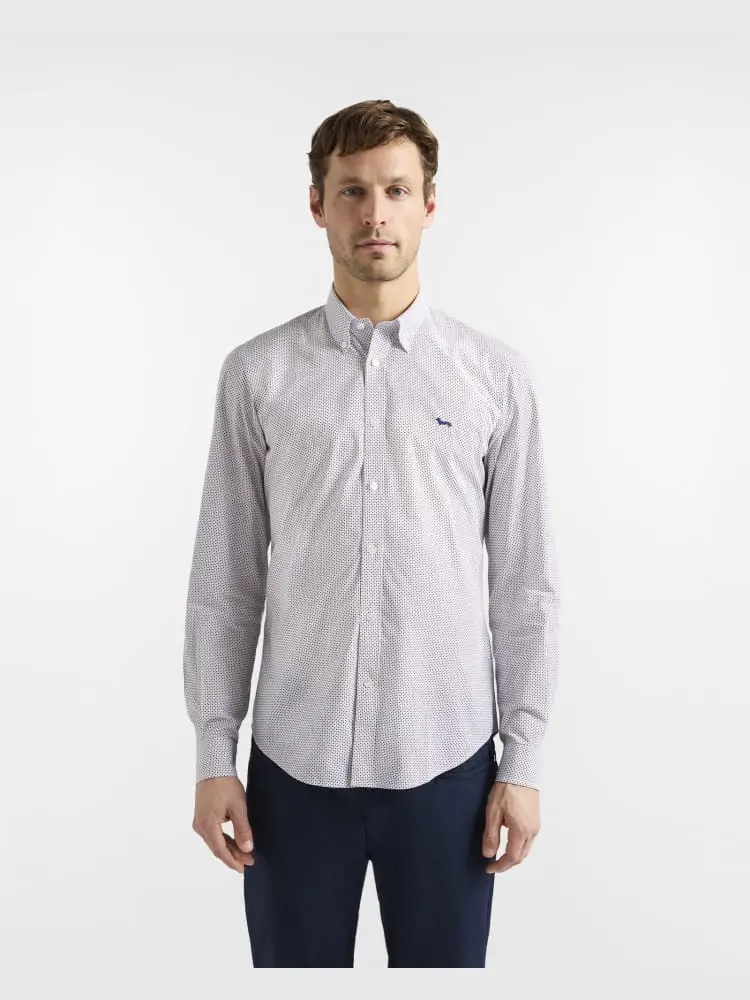 camicia micro fantasia narrow fit