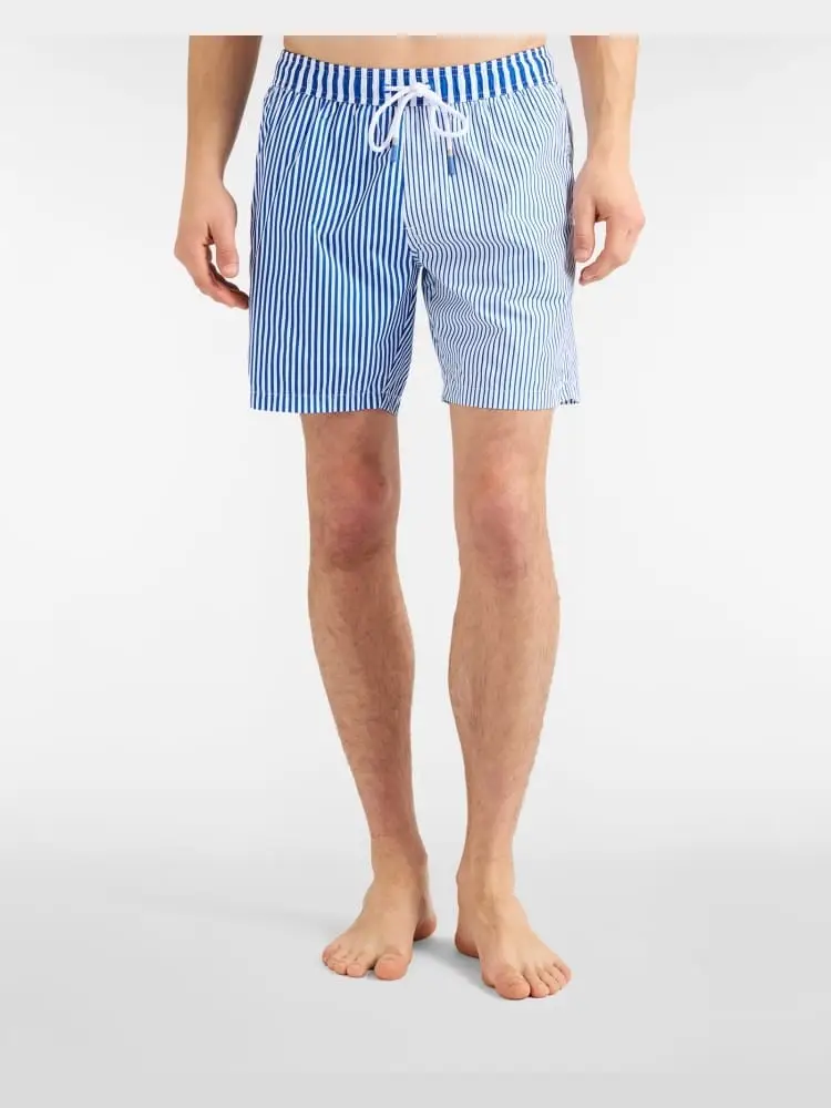 costume azzurro uomo a righe mini logo