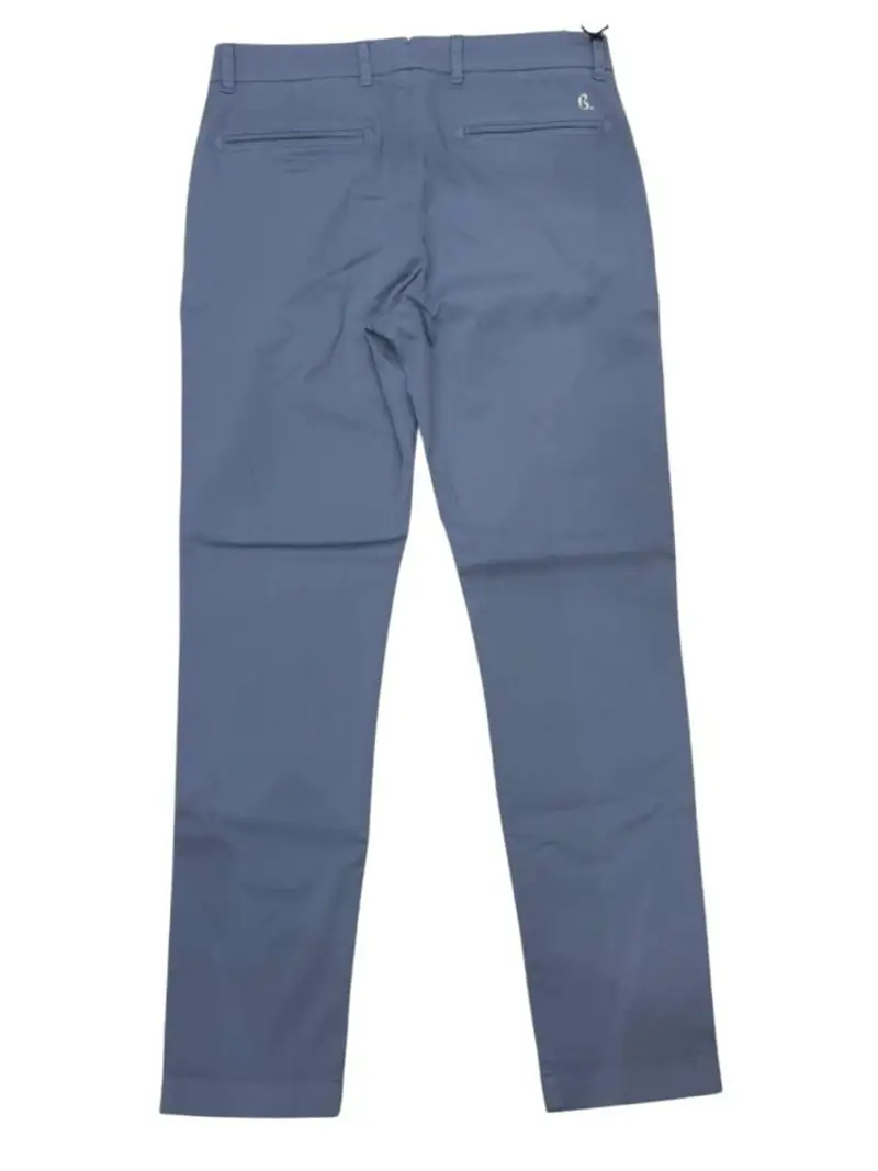 Harmont&blaine pantalone azzurro uomo in cotone regular mini logo sul retro miniatura 2