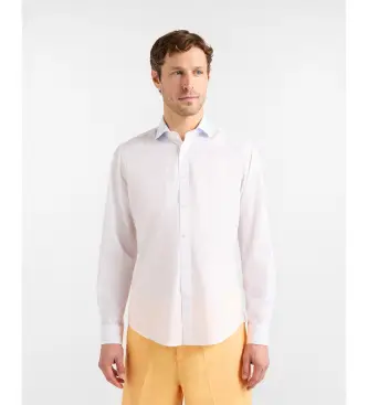per uomo CNQ011012523M camicia elasticizzata bianca (L), Bianco, Casual, Cotone, Classico, Manica lunga