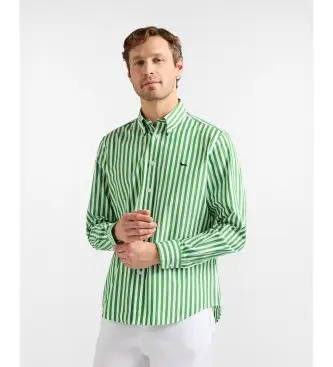 per uomo CRQ001013683B Camicia a righe verde Sorbetto (L), Casual, Cotone, Classico, Manica lunga