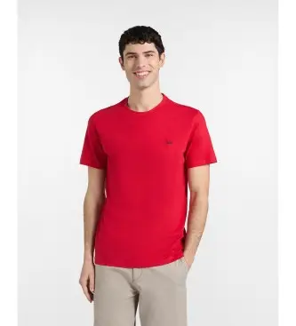 per uomo INQ001021055 T-shirt rossa attillata in cotone (L), Rosso, Casual, Manica corta