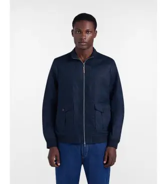 per uomo K0Q3030406690 Giacca blu navy con cerniera (L), Casual, Lino