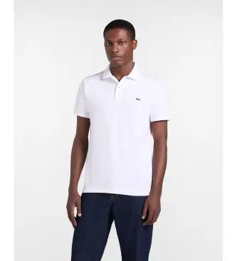 per uomo LRQ033020862 Polo basic in piqué elasticizzato bianco (L), Casual, Cotone, Manica corta
