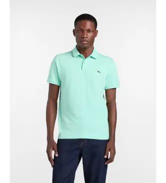 per uomo LRQ033020862 Polo basic in piqué elastico turchese (L), Casual, Cotone, Manica corta