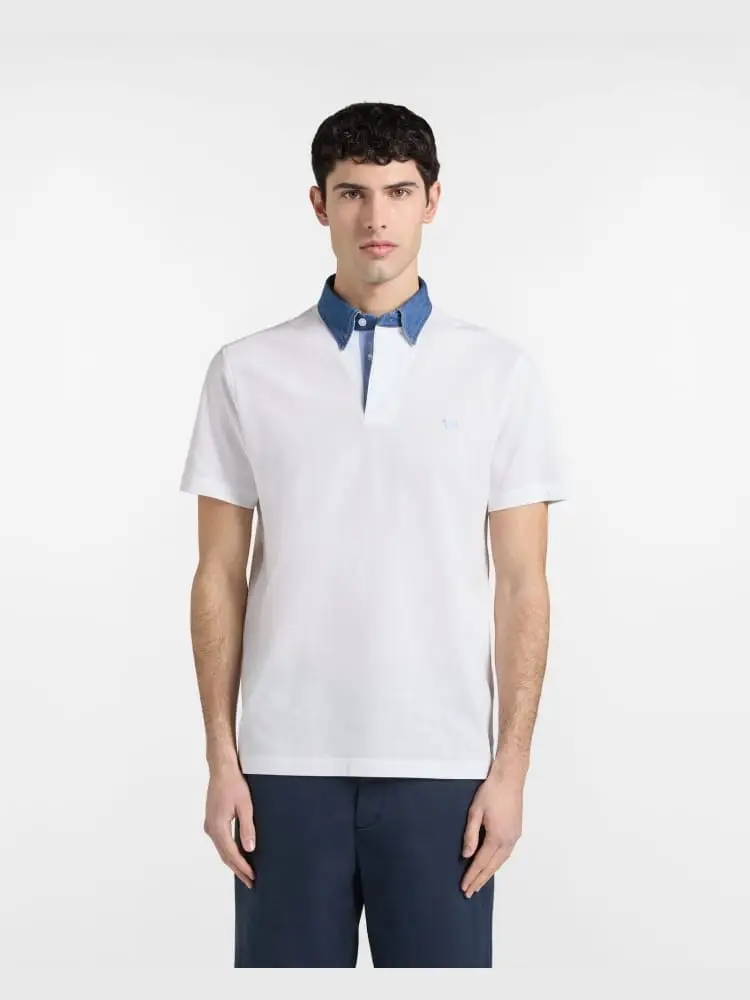 polo bianca uomo mini logo