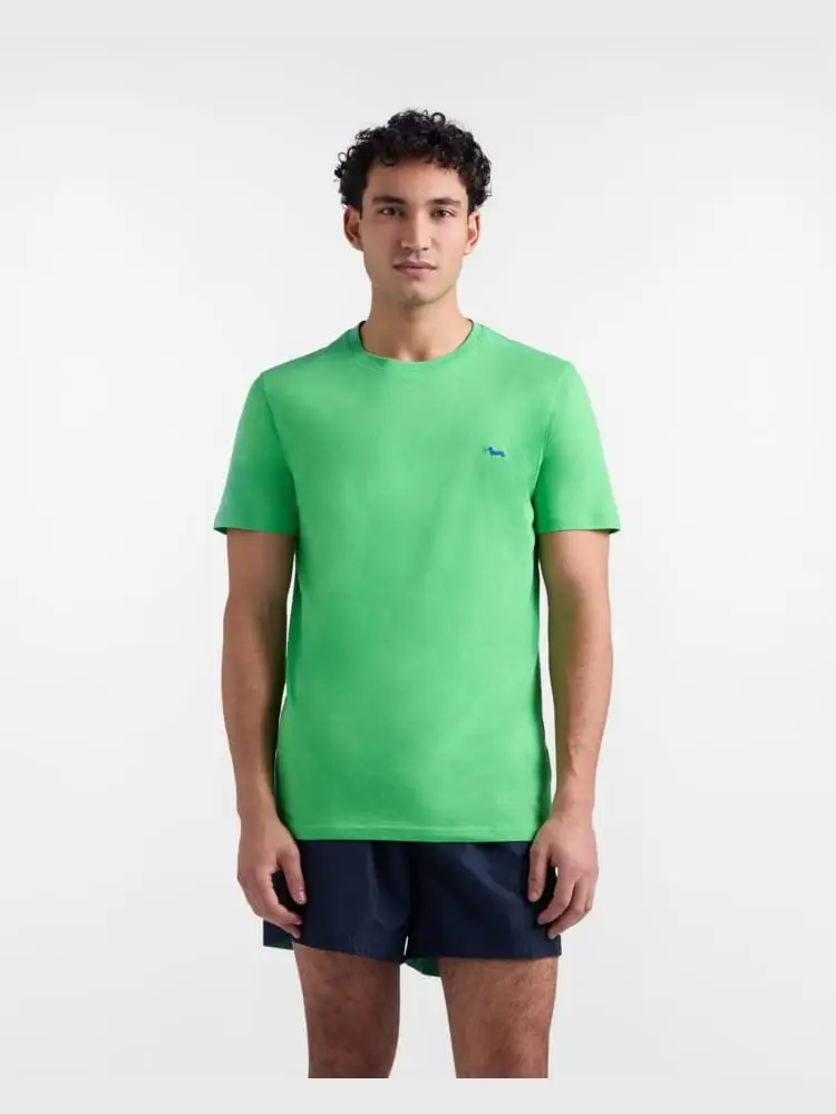 t-shirt in cotone narrow fit verde