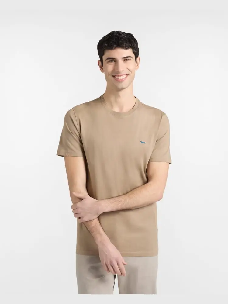 tshirt beige uomo mini logo