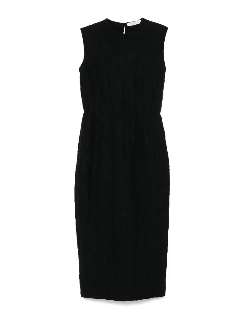 Vestito lungo di cotone Nero