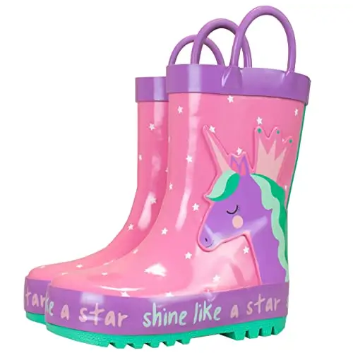 Harry Bear Stivali di Gomma per Ragazze Unicorno Rose 24 miniatura 2