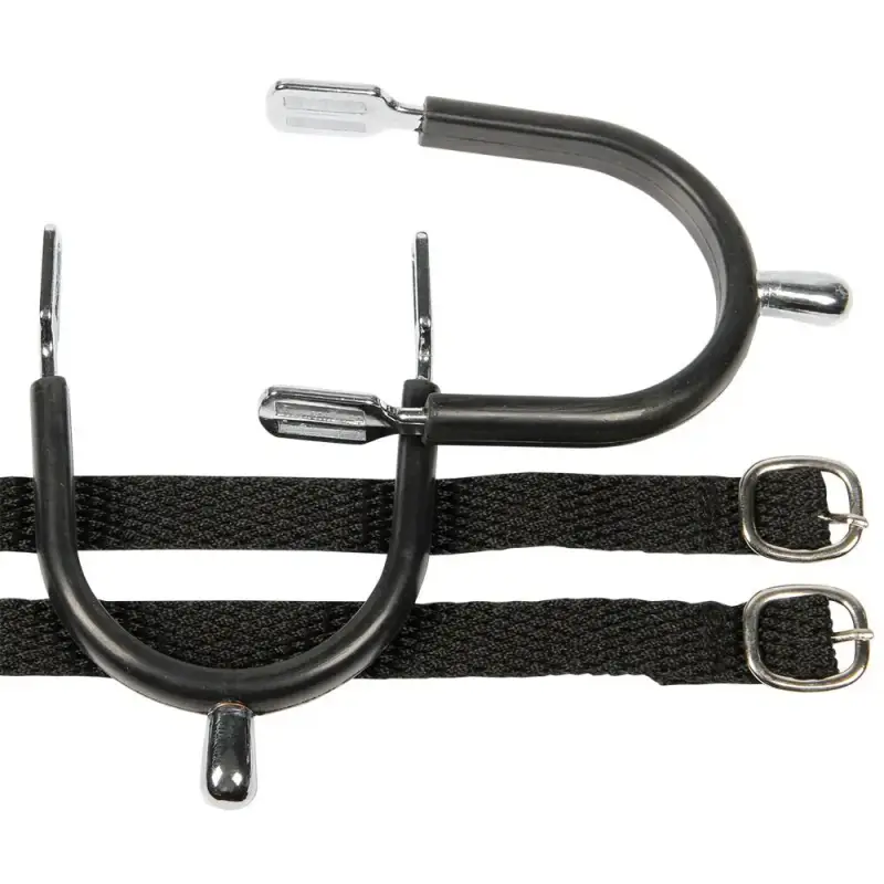 sperone da equitazione in cromo e gomma con cinturino Harry s Horse