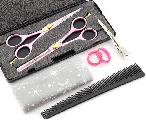 Haryali London Forbici professionali da parrucchiere da barbiere, 15, 2 cm, per taglio dei capelli, con set di viti miniatura 3