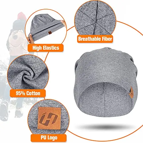 HASAGEI Berretto da donna leggero morbido unisex Slouch Beanie elastico berretto da uomo per tutte le stagioni miniatura 2